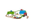 Wooden Train Set with Storage - Anko