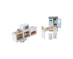 Wooden Dollhouse Deluxe Kitchen Set, 24 Pieces - Anko