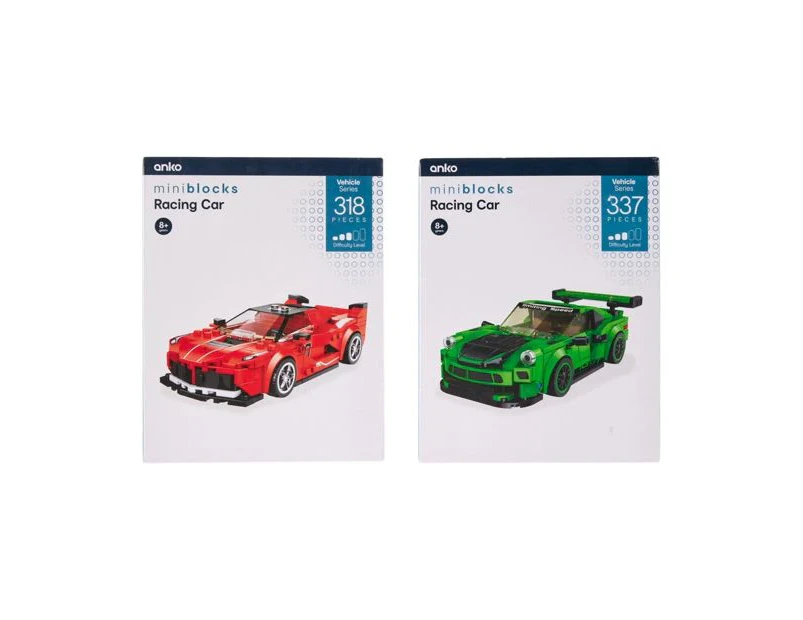 Mini Blocks Vehicle Series: Racing Car Playset, Assorted - Anko