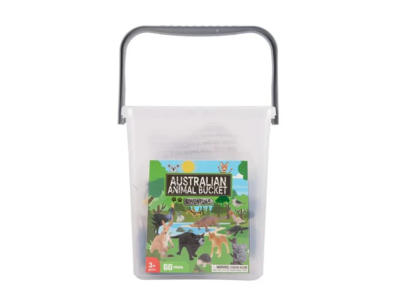 Australian Animal Bucket 60 Piece Playset - Anko