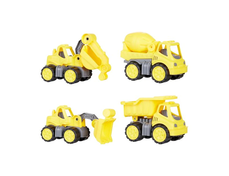 Construction Vehicles, 4 Pack - Anko