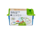 Wooden Train Set with Storage - Anko