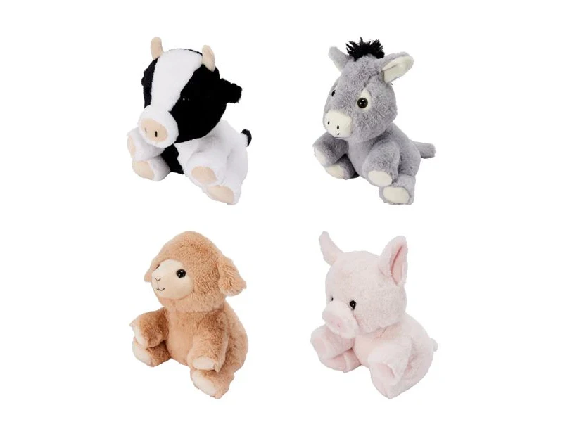 Soft Faux Fur Farm Animal, Assorted - Anko