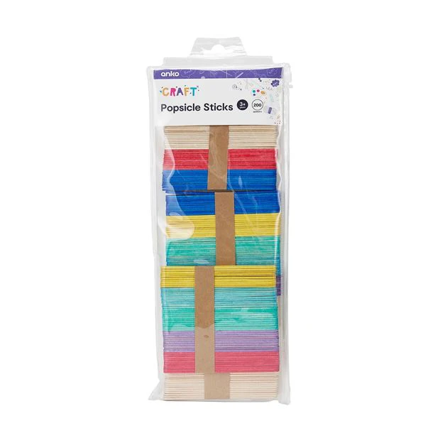 199 Piece Craft Popsicle Sticks - Anko