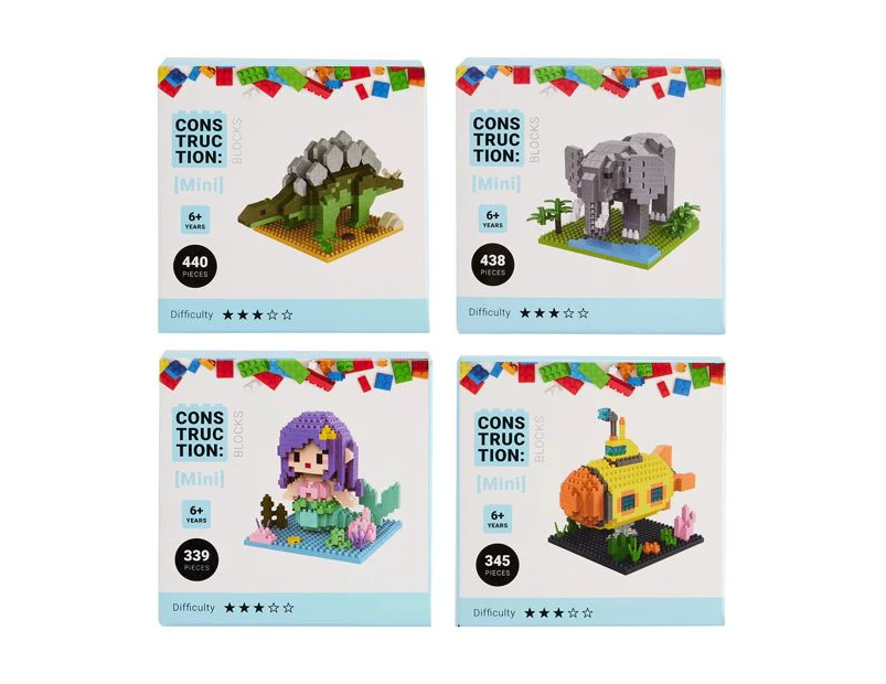 Mini Construction Blocks, Assorted - Anko