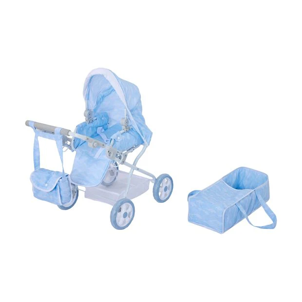 Deluxe Toy Pram & Bag, 4 Piece  Set - Anko