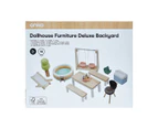 Dollhouse Furniture Deluxe Backyard, 14 Piece Set - Anko