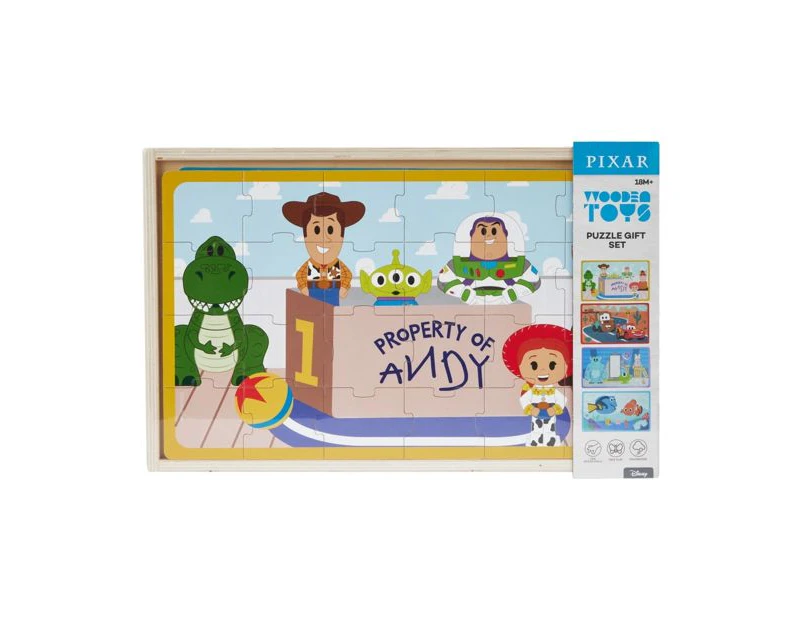 Disney Pixar Wooden Toys Puzzle Gift Set