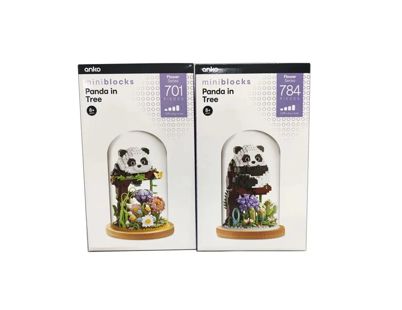 Mini Blocks Flower Series: Panda in Tree, Assorted - Anko