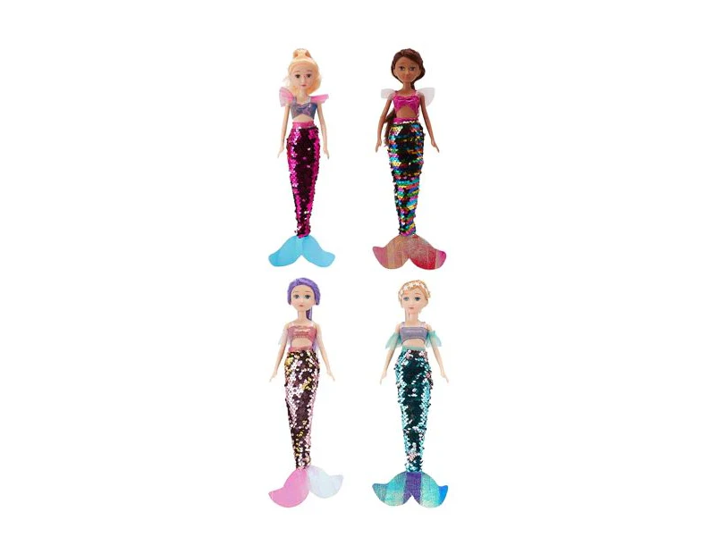 Mermaid Doll with Sequins, Assorted - Anko