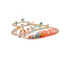 Wooden Train Zoo 55 Piece Playset - Anko