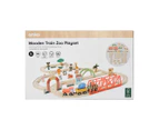 Wooden Train Zoo 55 Piece Playset - Anko