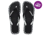 Havaianas Men's Checkmate Top Thongs - Black/White