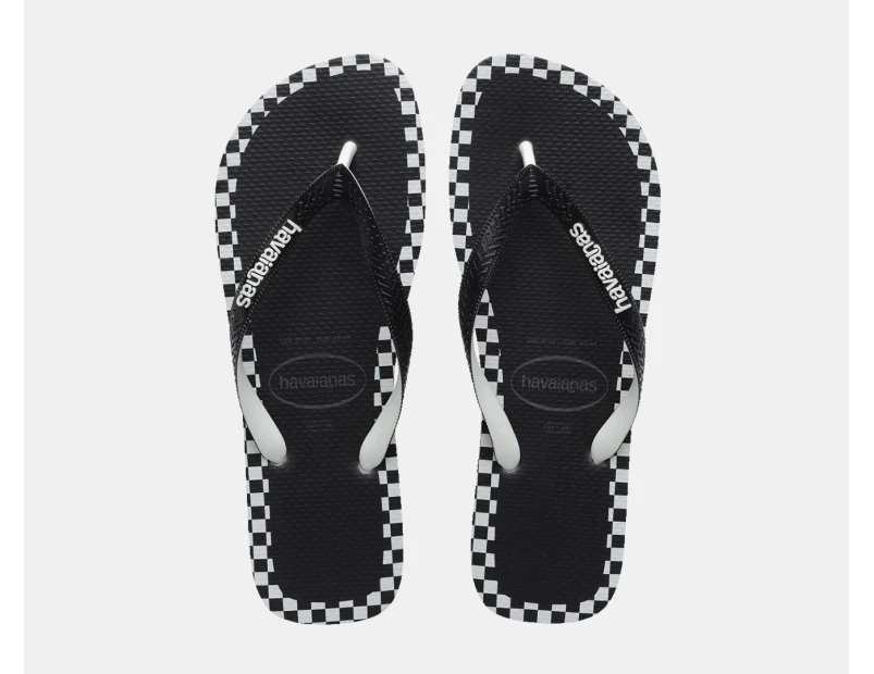 Havaianas Men's Checkmate Top Thongs - Black/White