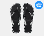 Havaianas Men's Checkmate Top Thongs - Black/White