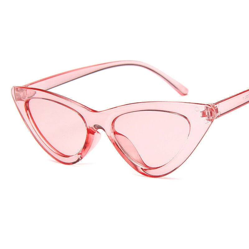 Cat Eye Women Sunglasses Fashion Brand Girls Sun Glasses Retro UV Glass Clear Pink