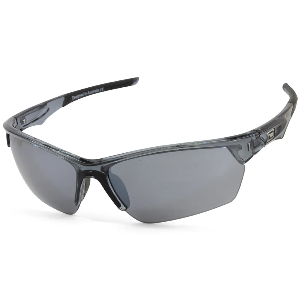 Dirty Dog Sport Track 58067 Crystal Black/silver Mirror Polarised Sport Sunglasses