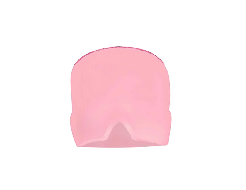 Migraine Relief Ice Head Wrap Headache Hat Cold Therapy Cap Eye Mask Reuseable - Pink