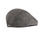 Men Newsboy Gatsby Cap Ivy Hat Cabbie Golf Driving Flat Duckbill Beret Beanie - Grey