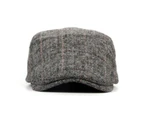 Men Newsboy Gatsby Cap Ivy Hat Cabbie Golf Driving Flat Duckbill Beret Beanie - Grey