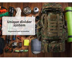 Slimbridge 80L Military Tactical Backpack Hiking Camping Rucksack Outdoor Army