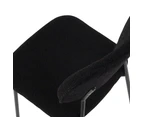 Dreamo Boucle - teddy sherpa Dining Chairs Black Set of 2