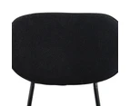 Dreamo Boucle - teddy sherpa Dining Chairs Black Set of 2