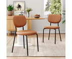 Dreamo Set of 2 Dining Chair Tan Leathaire