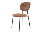 Dreamo Set of 2 Dining Chair Tan Leathaire