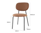 Dreamo Set of 2 Dining Chair Tan Leathaire