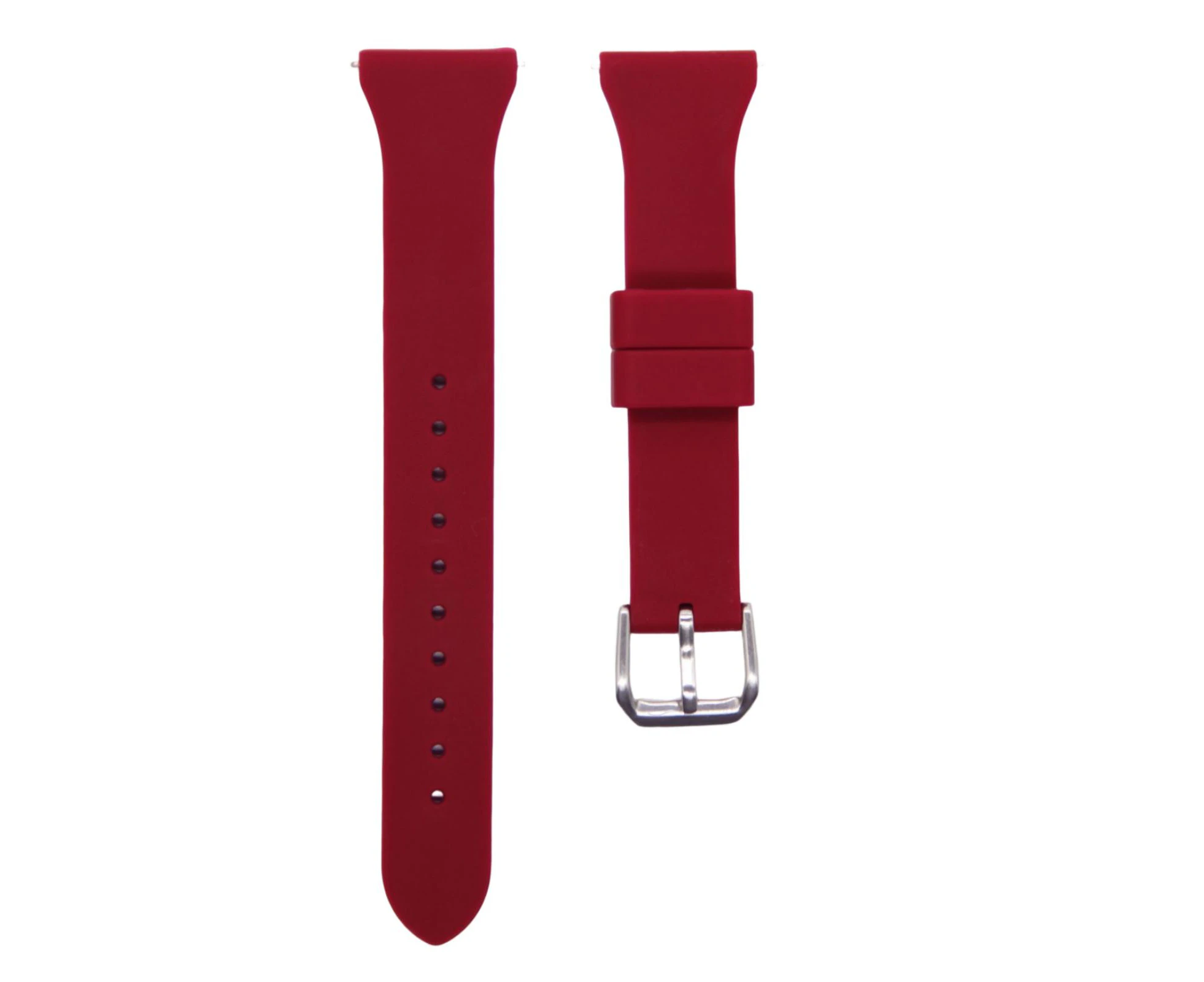 20/22mm Wristwatch Band Adjustable Elastic Soft Silicone Sports Watch Belt Replacement for Samsung for Garmin for Huawei for Huami-Wine Red B