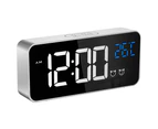 Large Digital Alarm Clock for the Visually Impaired - Large Electronic Clock for Bedroom, Giant Digital Display—silver