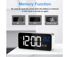 Large Digital Alarm Clock for the Visually Impaired - Large Electronic Clock for Bedroom, Giant Digital Display—silver