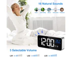 Large Digital Alarm Clock for the Visually Impaired - Large Electronic Clock for Bedroom, Giant Digital Display—silver