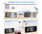 Large Digital Alarm Clock for the Visually Impaired - Large Electronic Clock for Bedroom, Giant Digital Display—silver