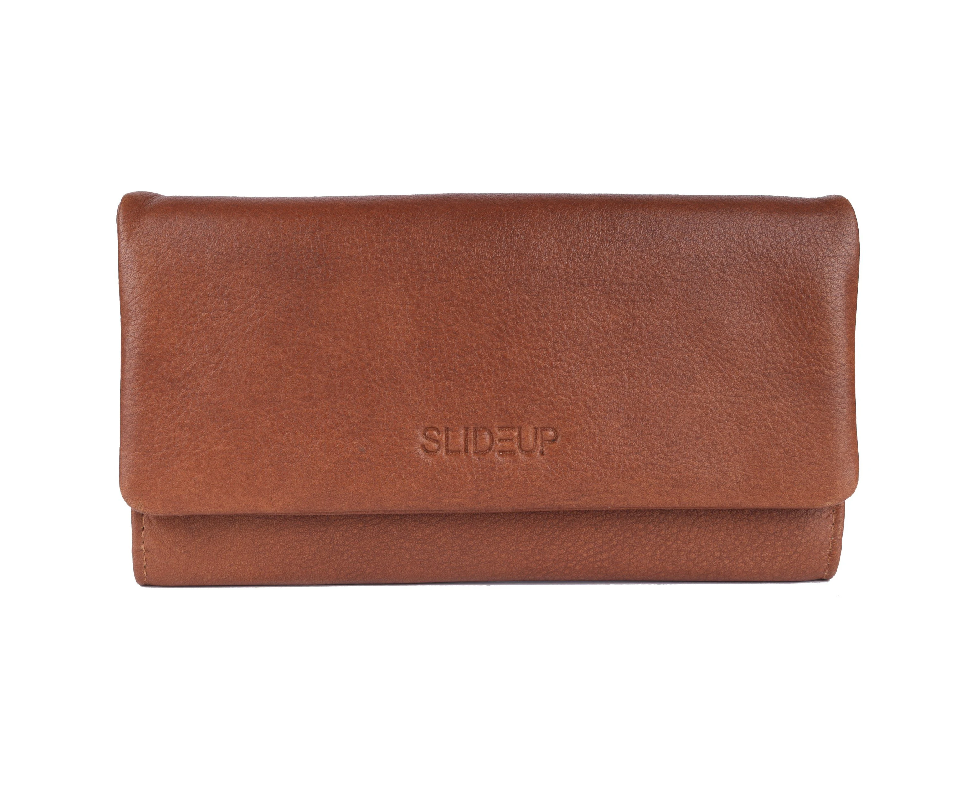 Slideup Jubilant Leather Wallet-Tan