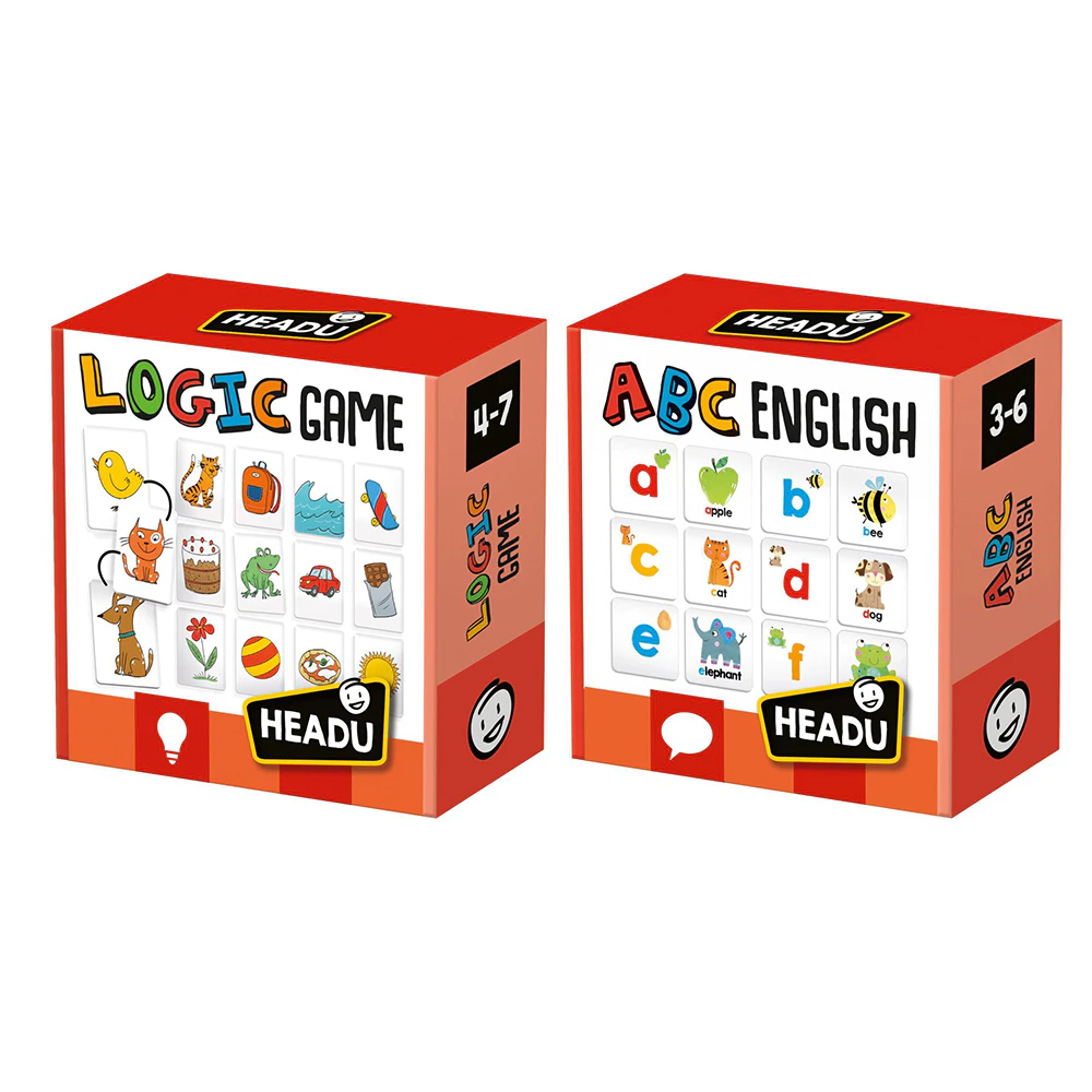 2PK Headu ABC English & Tile Logic Game Kids/Children Memory Game Combo 3-7y