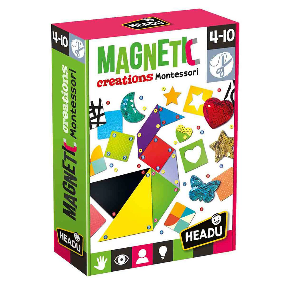 Headu Magnetic Creations Montessori Cut-Out Shapes Kids Craft Activity Set 4-10y