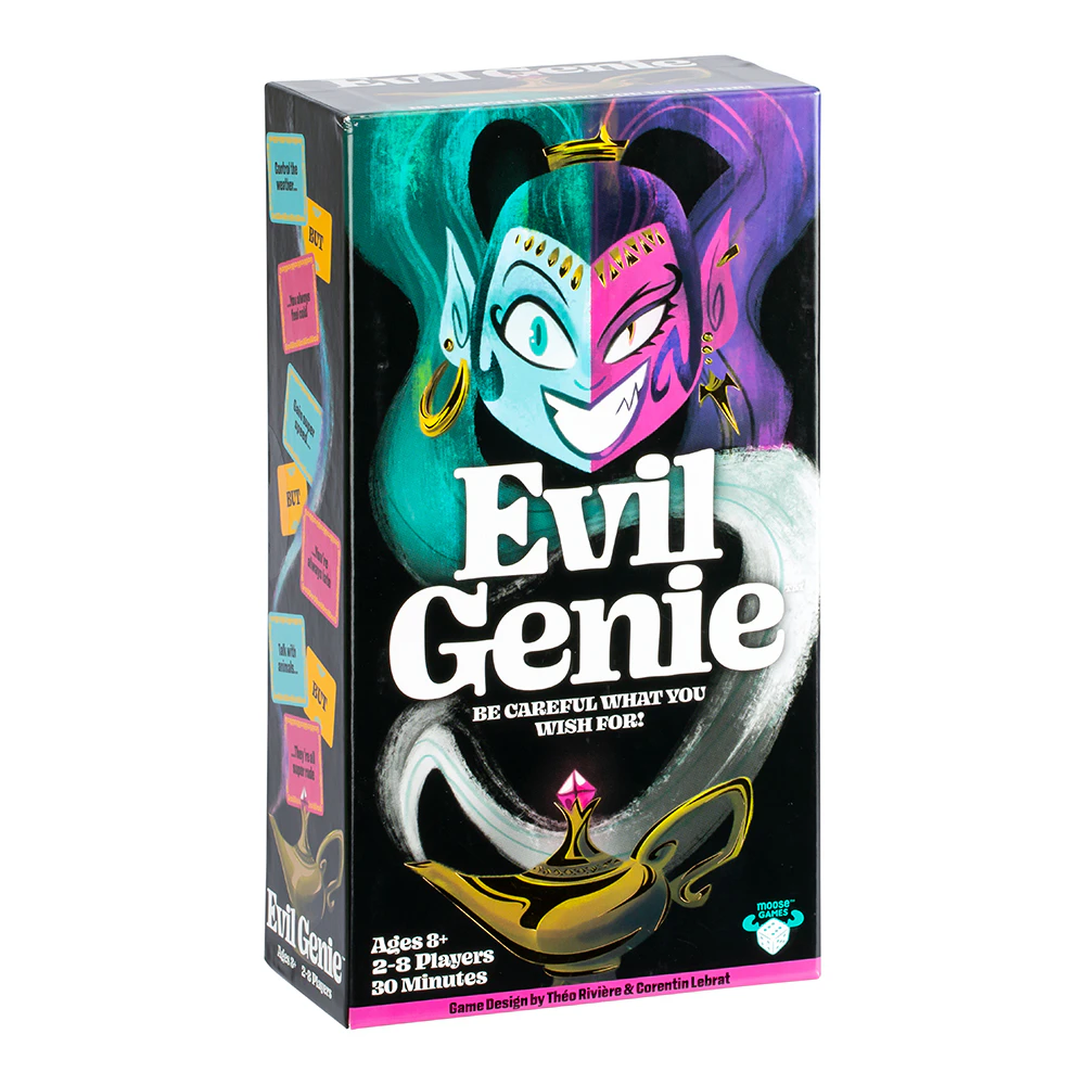 Evil Genie Adult/Family Interactive Fun Play Party Card Guessing Game Set 10y+