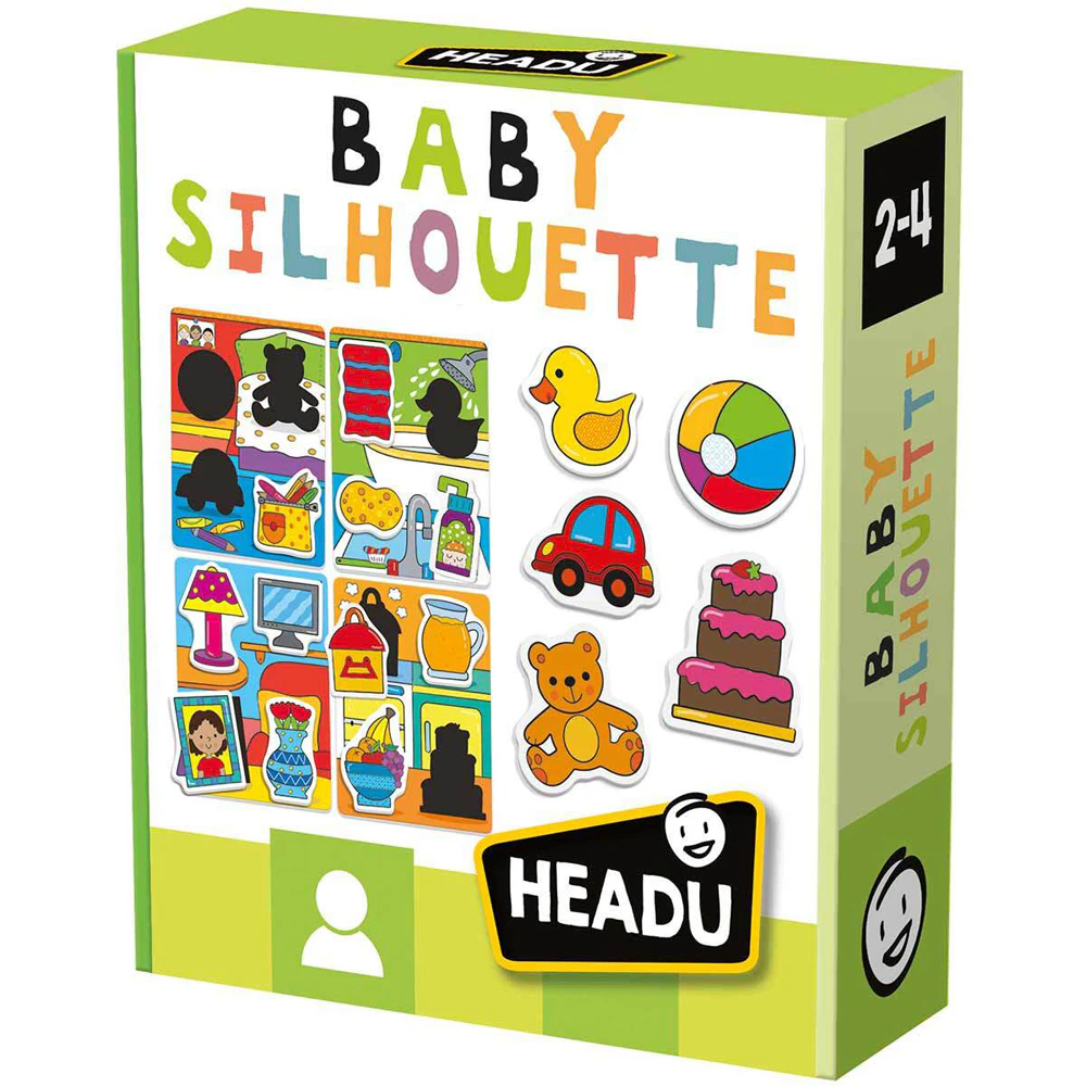 Headu Baby Silhouette Shape Matching Puzzle Board Game Fun Play Set Kids 2-4y