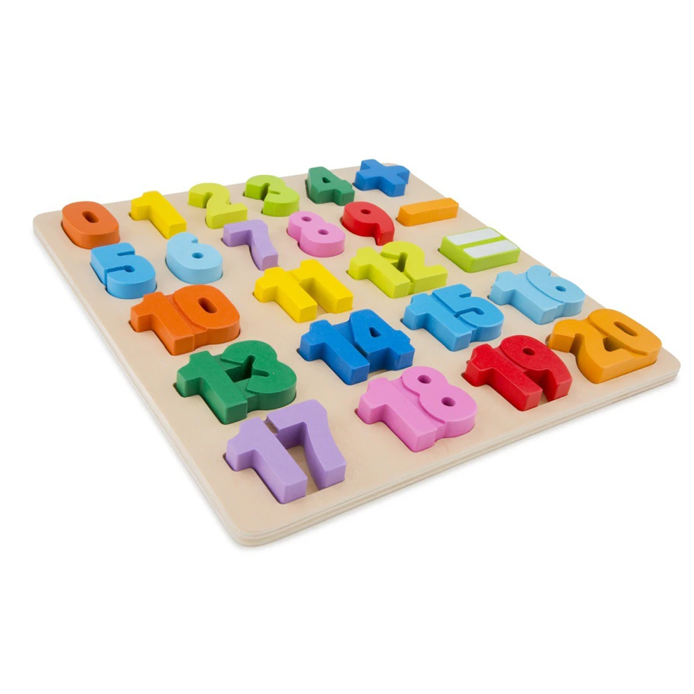 24pc New Classic Toys Number/Count Wooden Puzzle Kids Fun Educational Toy 2+