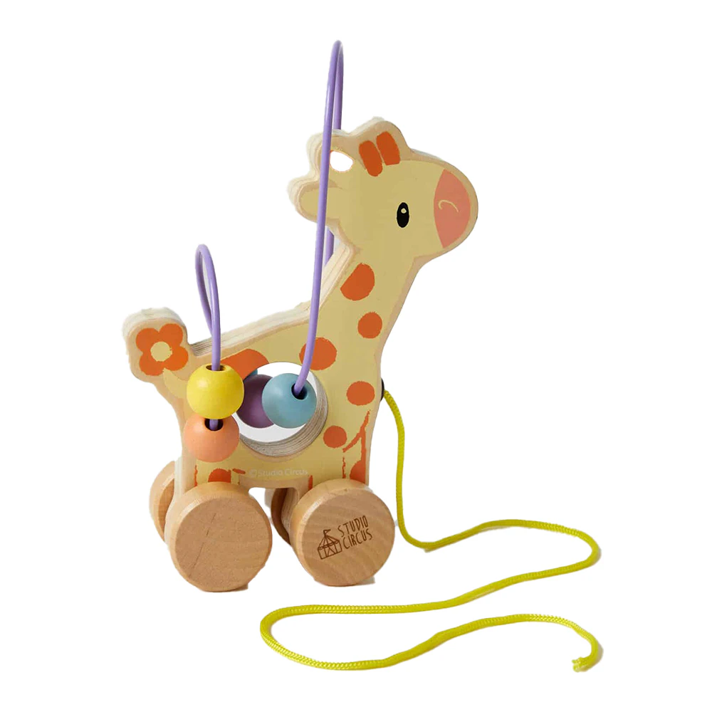 Studio Circus Giraffe Rolling Bead Coaster Interactive Children's Wood Toy 12m+