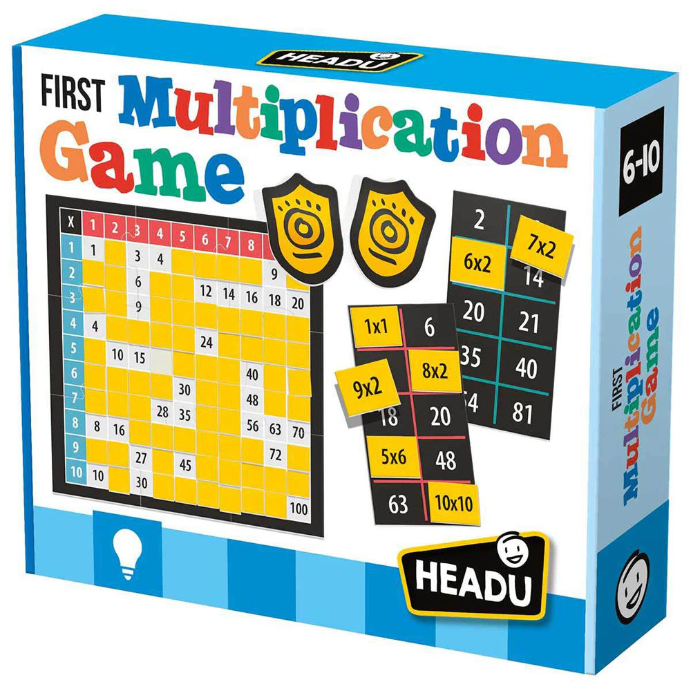 Headu First Multiplication Math Solving Kids Educational Play Game Set 6-10y