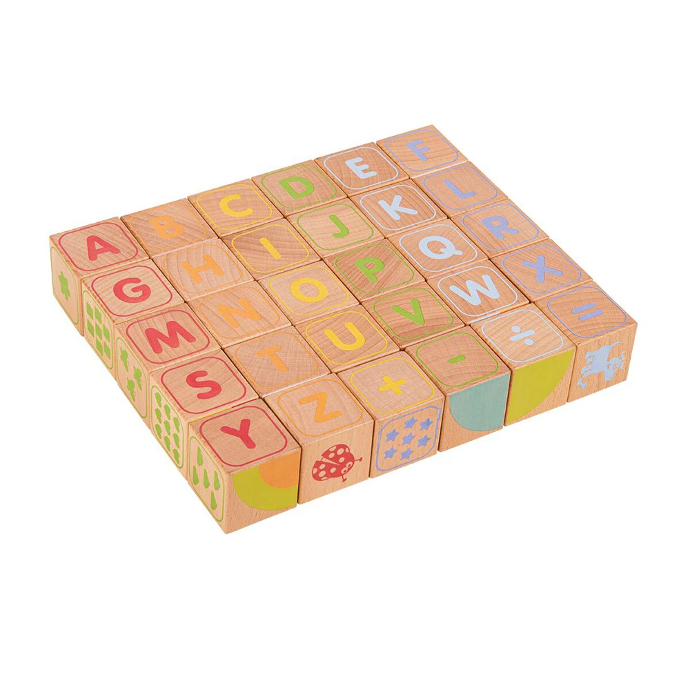 30pc New Classic Toys ABC Alphabet Blocks Kids Wooden Toy Fun Learning Play 2+