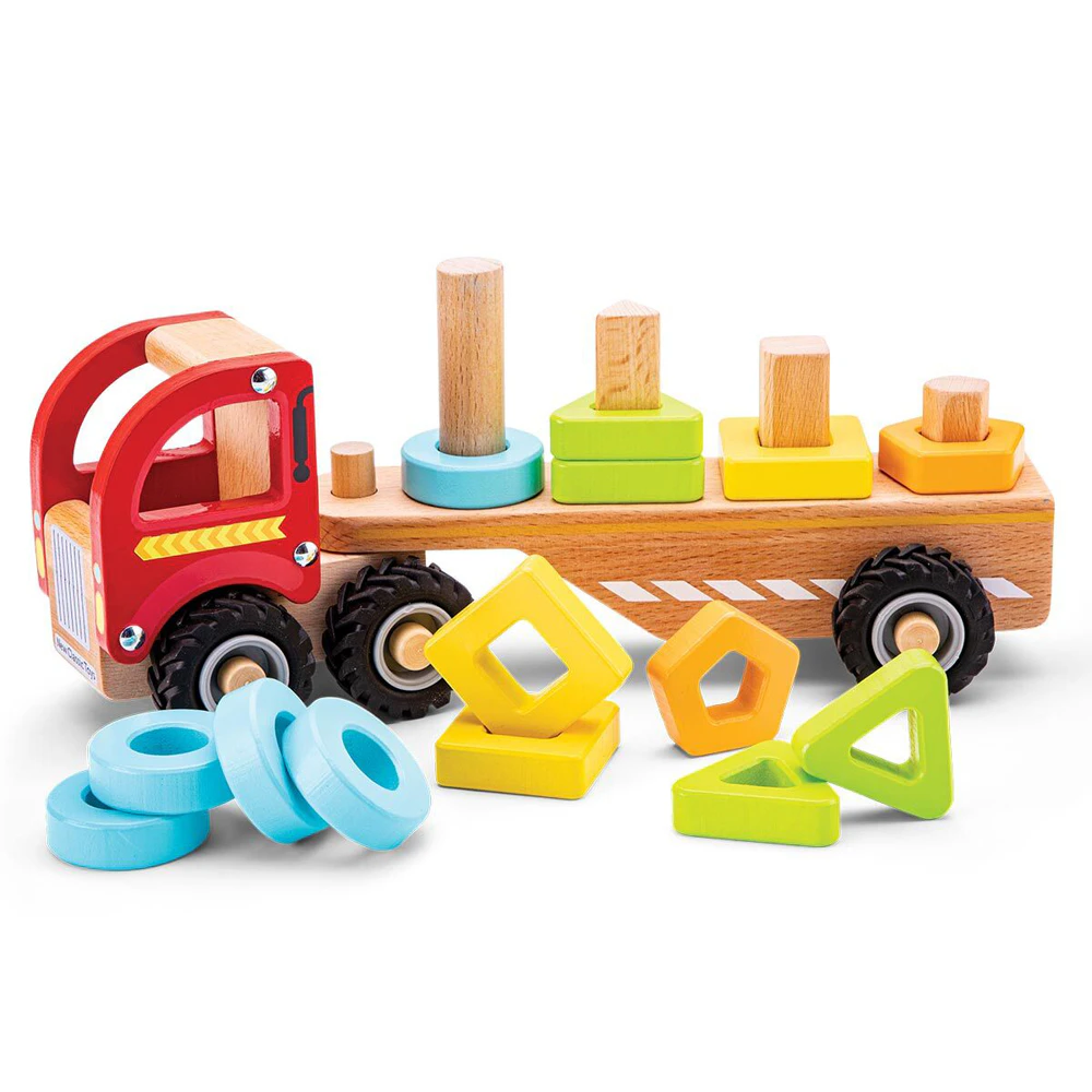 New Classic Toys Stacking Shape Truck Kids/Children Educational Wooden Toy 18m+