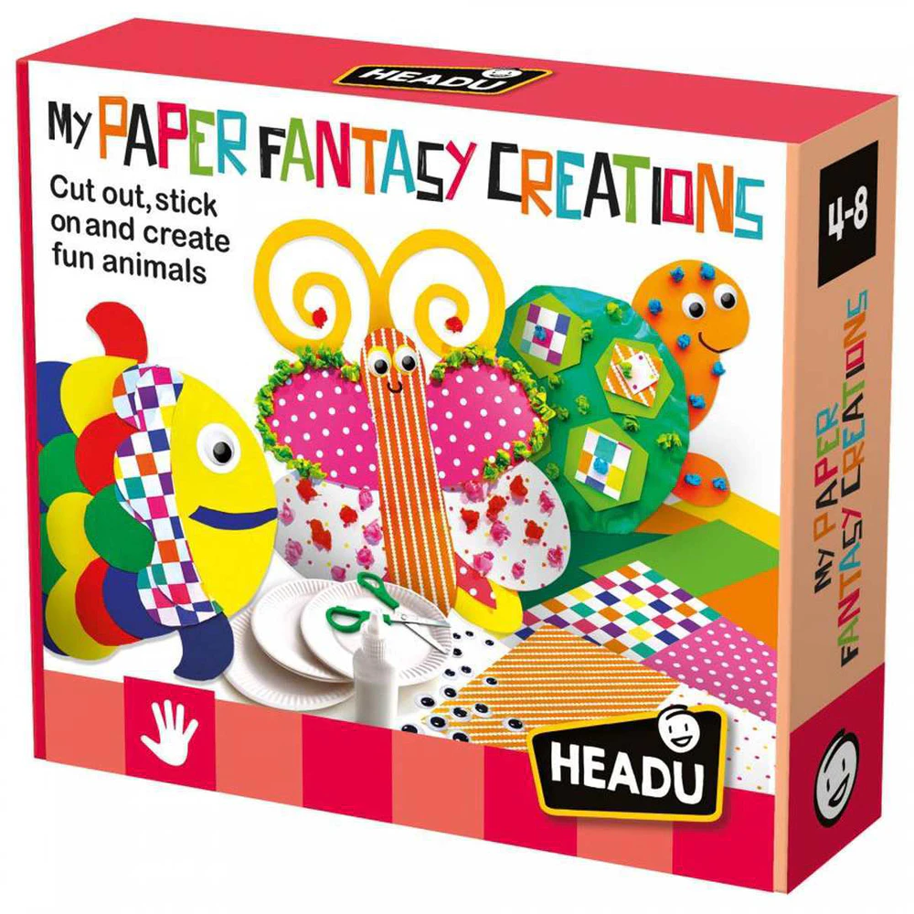 Headu Paper Animal Creations Cut-Out Kids Creative DIY Craft Activity Kit 4-8y