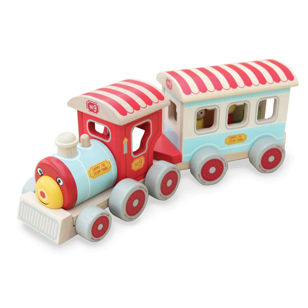 Indigo Jamm 38cm Sammy Steam Train Kids/Children Interactive Wooden Toy Set 18m+