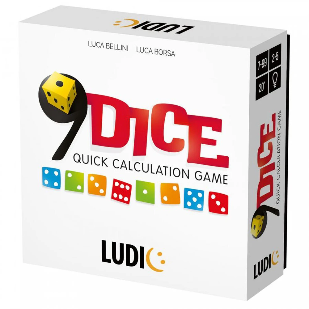 Ludic Nine Dice Quick Calculation Educational Game Kids/Children Fun Play 7y+