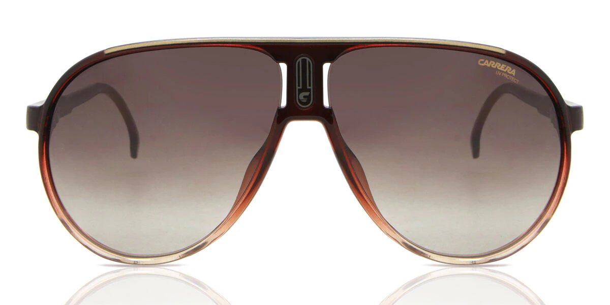 Carrera Sunglasses Champion 65/N 7W5/HA Burgundy Shade Brown Gradient