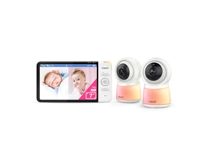 VTech 2-Camera 7 Inch Smart HD Video Baby Monitor With Remote Access 1080p